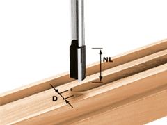 Fresa per scanalature HW con tagliente di base