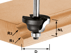 Fresa a doppio raggio HW con cuscinetto a sfere