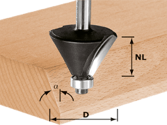 Fresa per smussi HW con cuscinetto a sfera