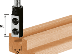 Fresa per scanalature WP HW Z1 tagliente base