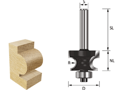 Fresa a mezza asta, con cuscinetto a sfera