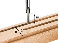 HS Z1 fresa per scanalature con tagliente di base