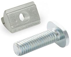 Dadi scanalati e viti con cava a T