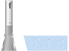 Fresa per materiali con superficie solida