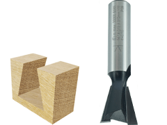 Fresa per giunzione a coda di rondine