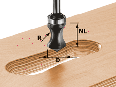 Fresa ad intaglio HW con cuscinetto a sfera
