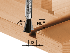 Fresa per giunzione a coda di rondine Pre-taglierina