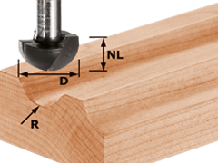 Fresa a raggio convesso HW