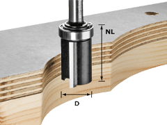 Fresa a filo HW con cuscinetto a sfere