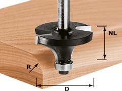Fresa per arrotondare HW con cuscinetto a sfere