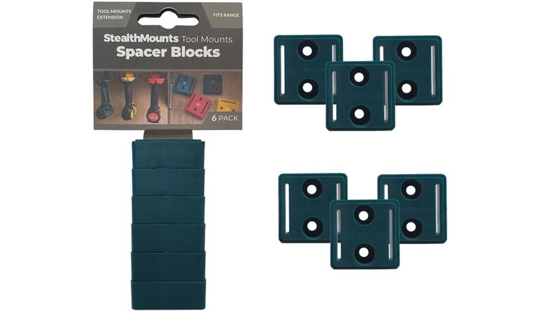 Product image for Blue StealthMounts Tool Mount Spacer (12mm) for Makita LXT, 6 pcs.