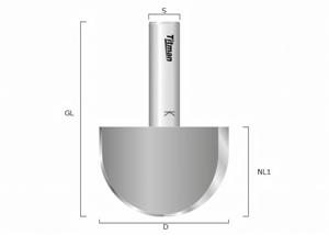 Radius Router Cutter 25.4mm (1")