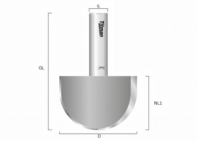 Product image for Radius Router Cutter 25.4mm (1")