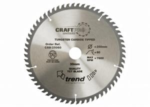 Circular saw blade HM 250 x 3.0/2.0 x 30 mm, Z=60