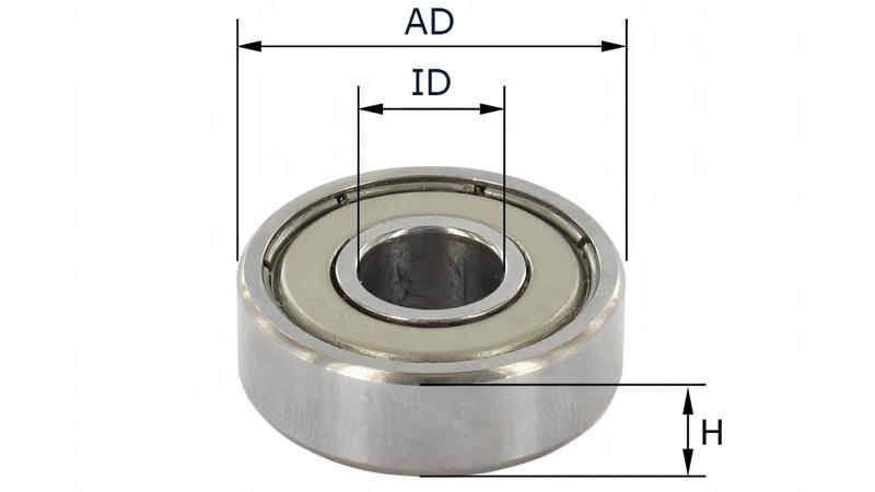 Product image for Ball bearing D27 d 6.35