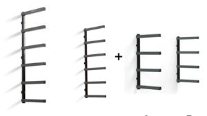 BORA Kit de rayonnage cantilever noir / gris 