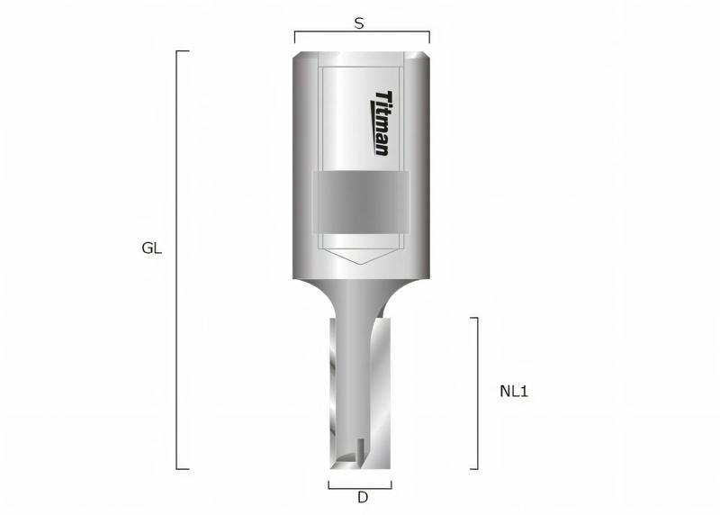 Product image for Slot Routing Cutter 10mm female thread M12x1