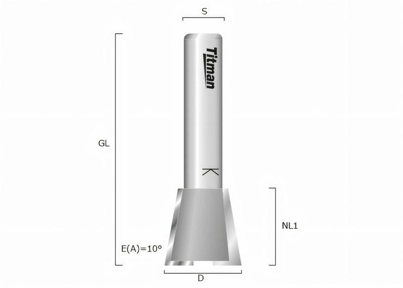 Product image for Dovetail cutter 10 mm