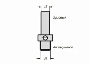 Threaded and Cylindrical Adaptor D M12x1 (AG) mm