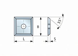 Lame réversible HM pour défonceuse 12 x 12 x 1,5 universelle