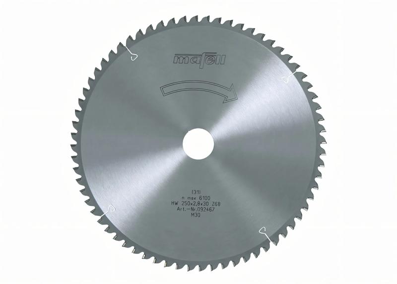 Product image for MAFELL circular saw blade, 250x2.8/1.8x30, TFZ=68