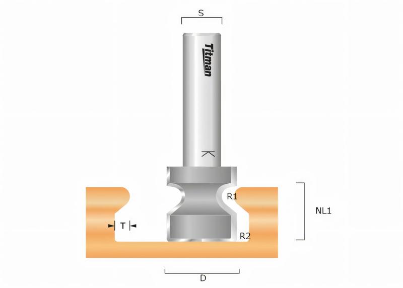 Image du produit Fraise à poignée creuse R 1 mm