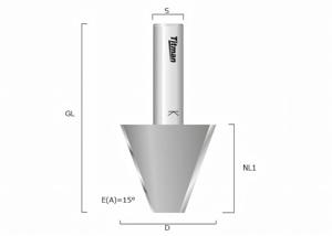 Chamfer Routing Cutter HW Z=2 15° 