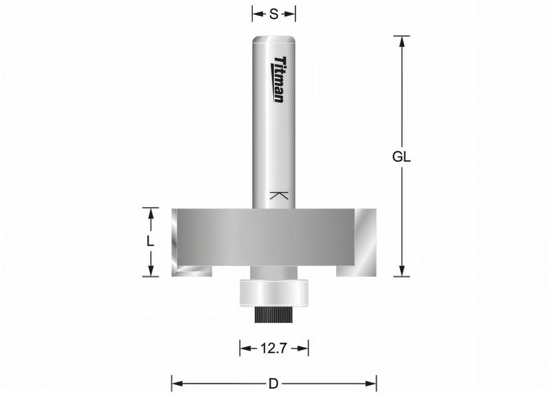 Product image for Rebate milling cutter with ball bearing Ø38 mm