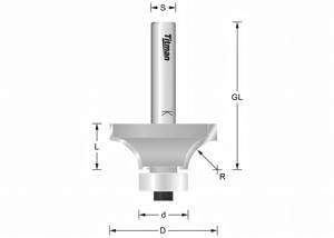 Rounding cutter R: 20 mm