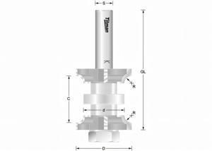Fraise à arrondir double face