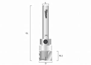 Trimming Router Cutter with bearing Ø12.7 mm S6