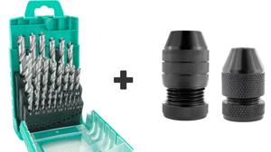 ENT 25 piece drill bit set & drill depth stop set 