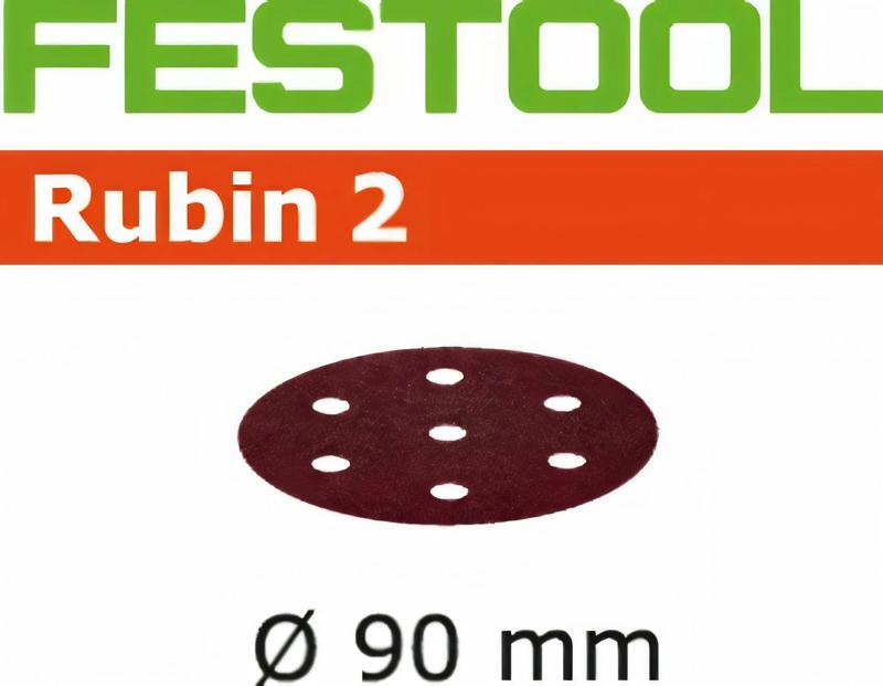 Product image for Festool Abrasive sheet Rubin 2 STF D90/6 P80 RU2/50