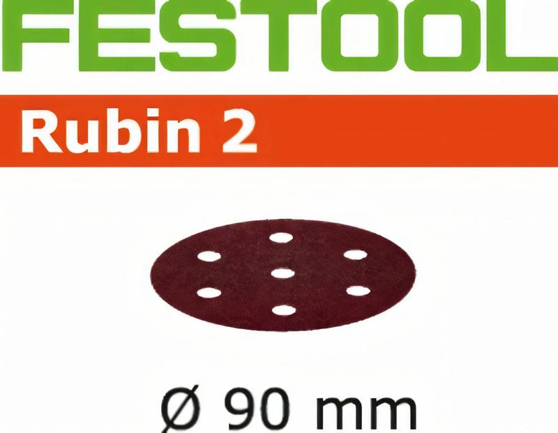 Product image for Festool Abrasive sheet Rubin 2 STF D90/6 P40 RU2/50