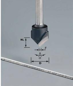 Festool V-groove cutter HW S8 D18-90°/Alu