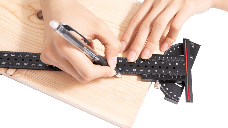 Product image for Swivelling T-ruler 300 mm, 4-in-1