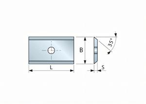 Lames réversibles HM pour défonceuse 30 x 12 x 1,5