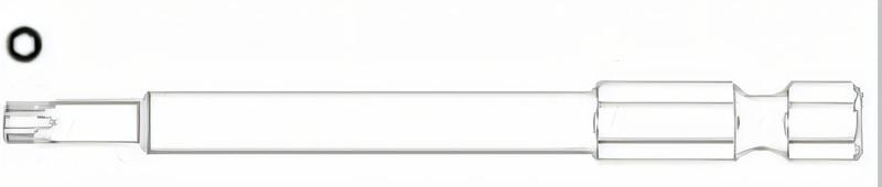 Product image for Torx screwdriver bit XL T10 - 152 mm