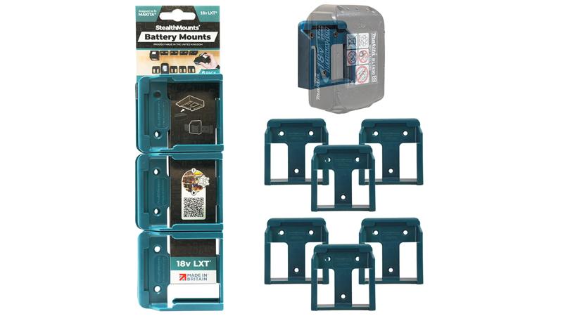 Image du produit Supports de batterie StealthMounts bleus pour Makita 18 V, 6 pcs.