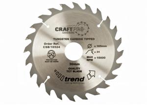 Circular saw blade HM 165 x 1.7/1.0 x 10 mm, Z=24