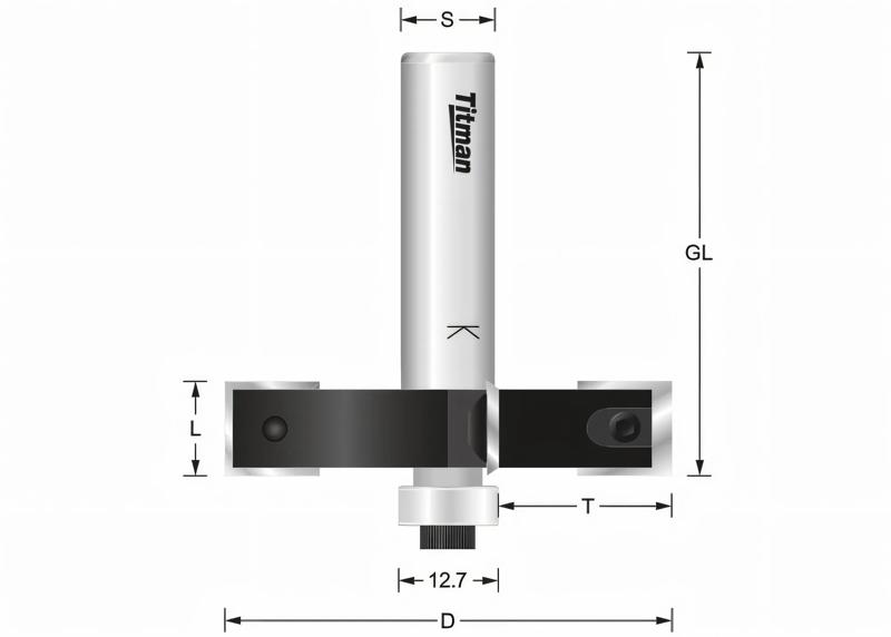 Product image for Reversable Blades-Rebate cutter D: 57 mm 