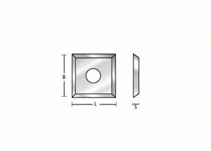 Couteau réversible HM 12 x 12 x 1,5 panneaux revêtus, MDF