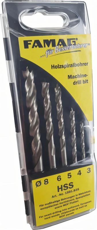 Product image for Classic wood twist drill HSS 5-piece