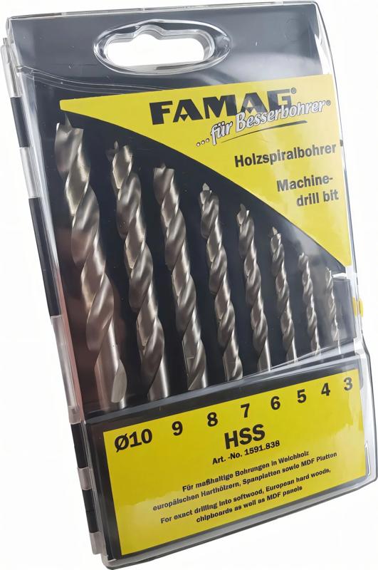 Product image for Classic wood twist drill HSS 8 pieces