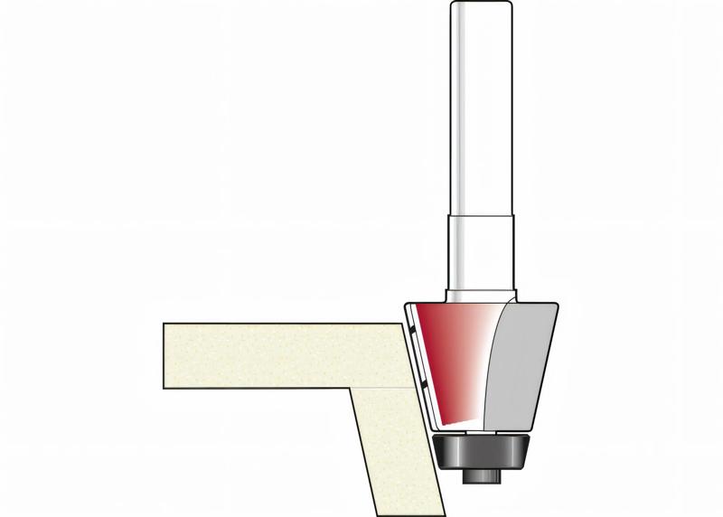 Product image for Chamfer Routing Cutter Corian Ø 25 mm 6° 