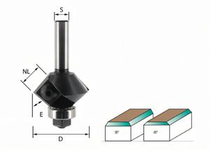 WPL Chamfer Routing Cutter D 25 mm