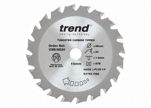 HM circular saw blade 85 x 1.6/1.2 x 10 mm, Z=20