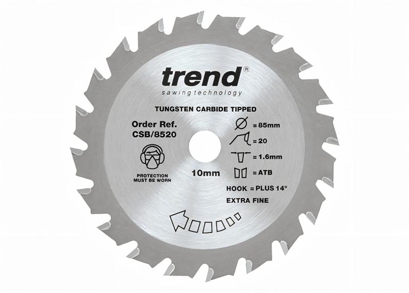 Product image for HM circular saw blade 85 x 1.6/1.2 x 10 mm, Z=20