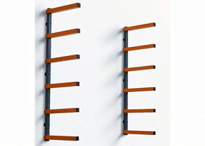 BORA Rayonnage cantilever 6 niveaux gris / orange