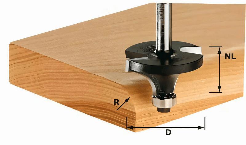 Festool Roundover cutter HW S8 D25,5/R6,35 KL